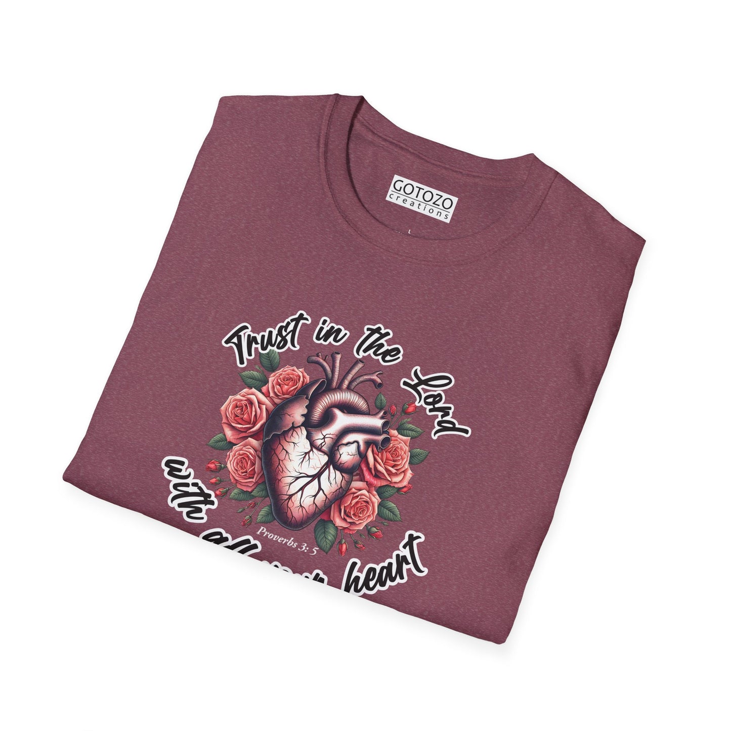 TRUST IN THE LORD WITH ALL YOUR HEART Tee-Shirt NEW!