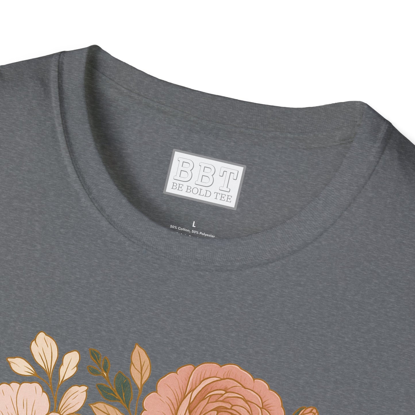 GOD IS GOOD ALL THE TIME ROSE GOLD FLORAL T-SHIRT NEW!