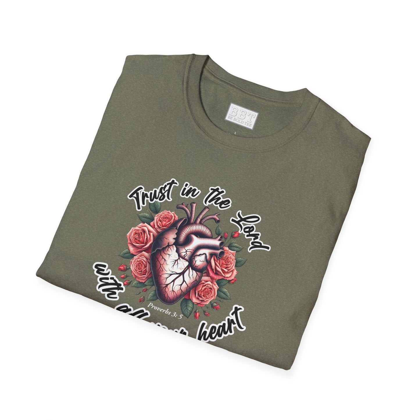 TRUST IN THE LORD WITH ALL YOUR HEART Tee-Shirt NEW!