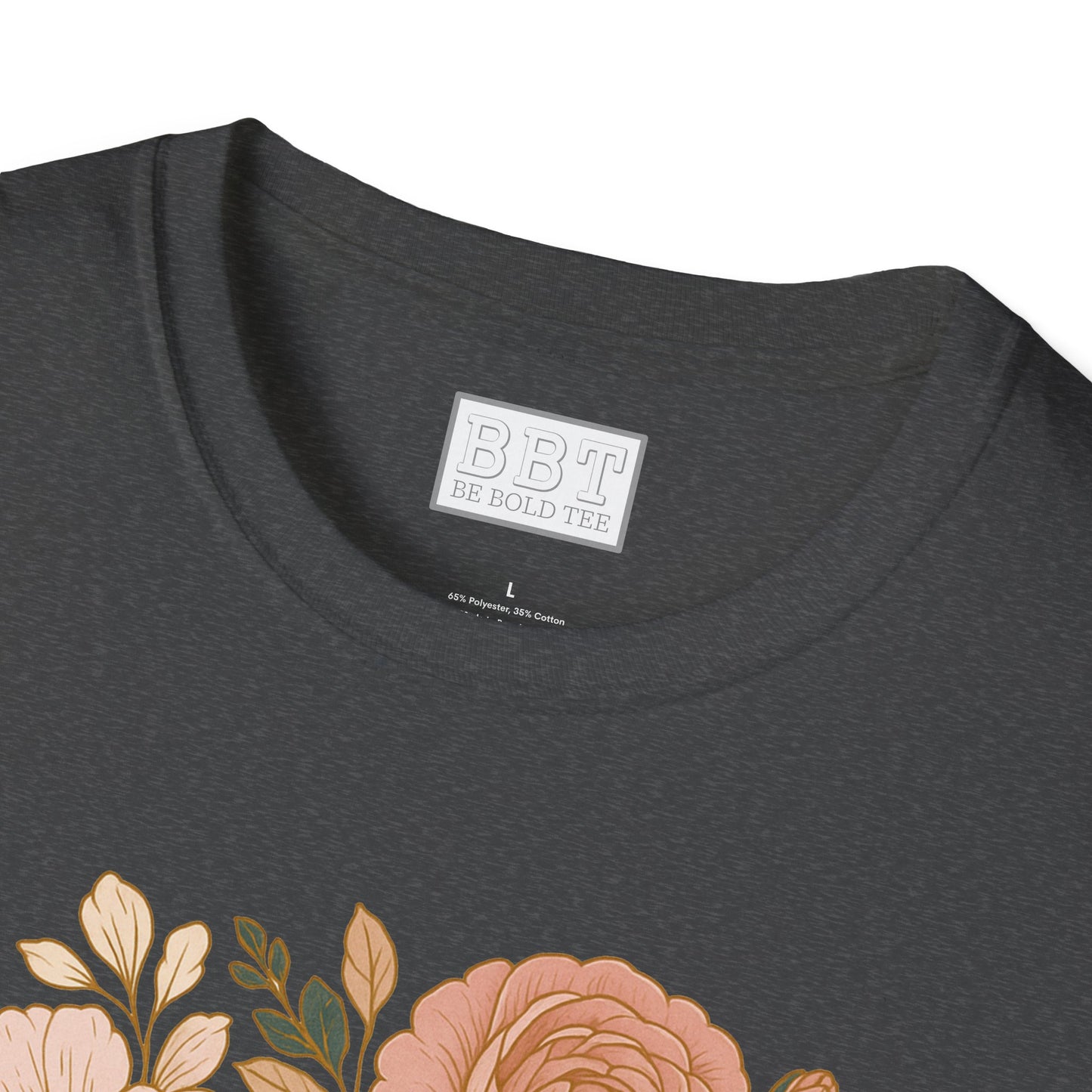 GOD IS GOOD ALL THE TIME ROSE GOLD FLORAL T-SHIRT NEW!