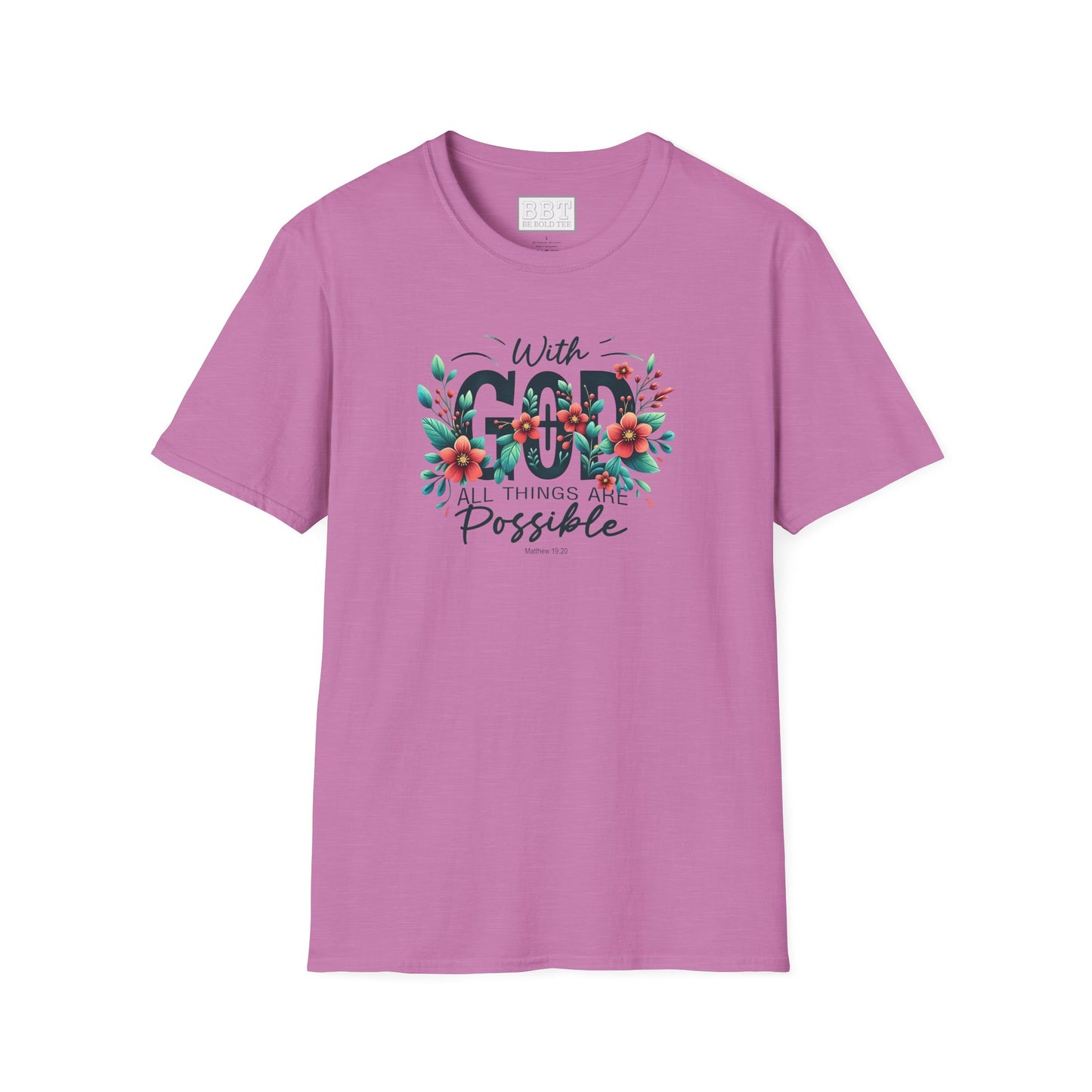 WITH GOD ALL THINGS ARE POSSIBLE Tee-Shirt for NEW!