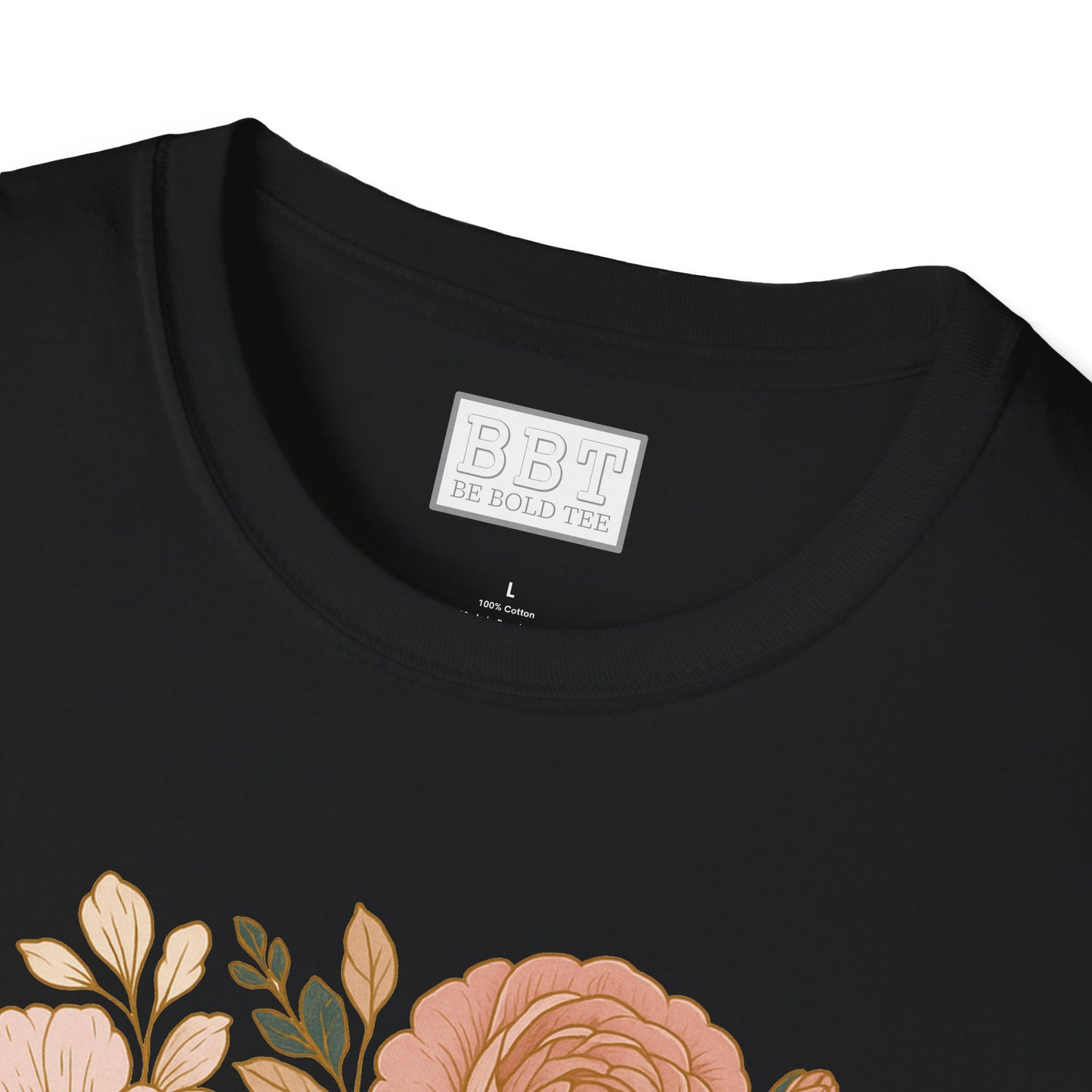 GOD IS GOOD ALL THE TIME ROSE GOLD FLORAL T-SHIRT NEW!