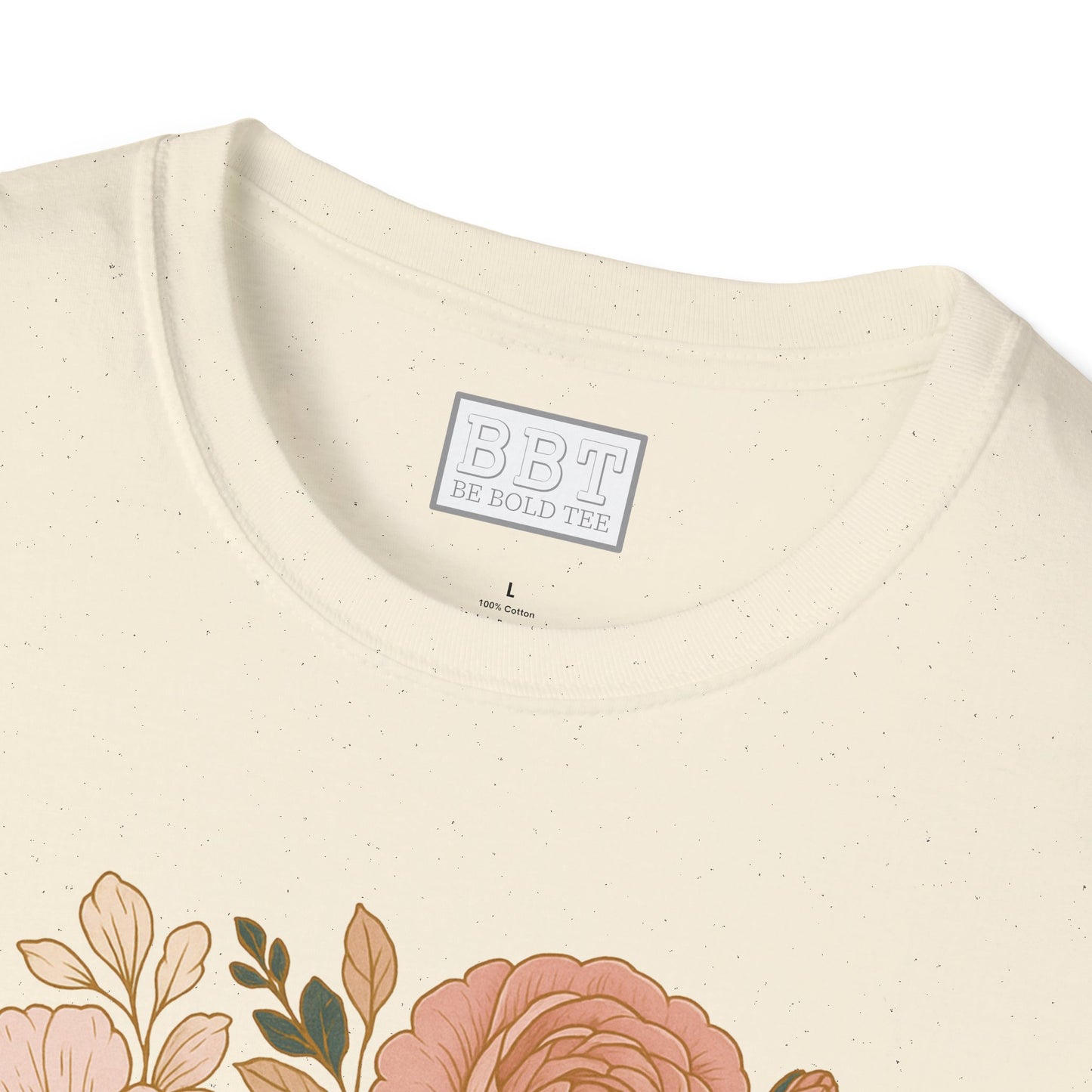 GOD IS GOOD ALL THE TIME ROSE GOLD FLORAL T-SHIRT NEW!