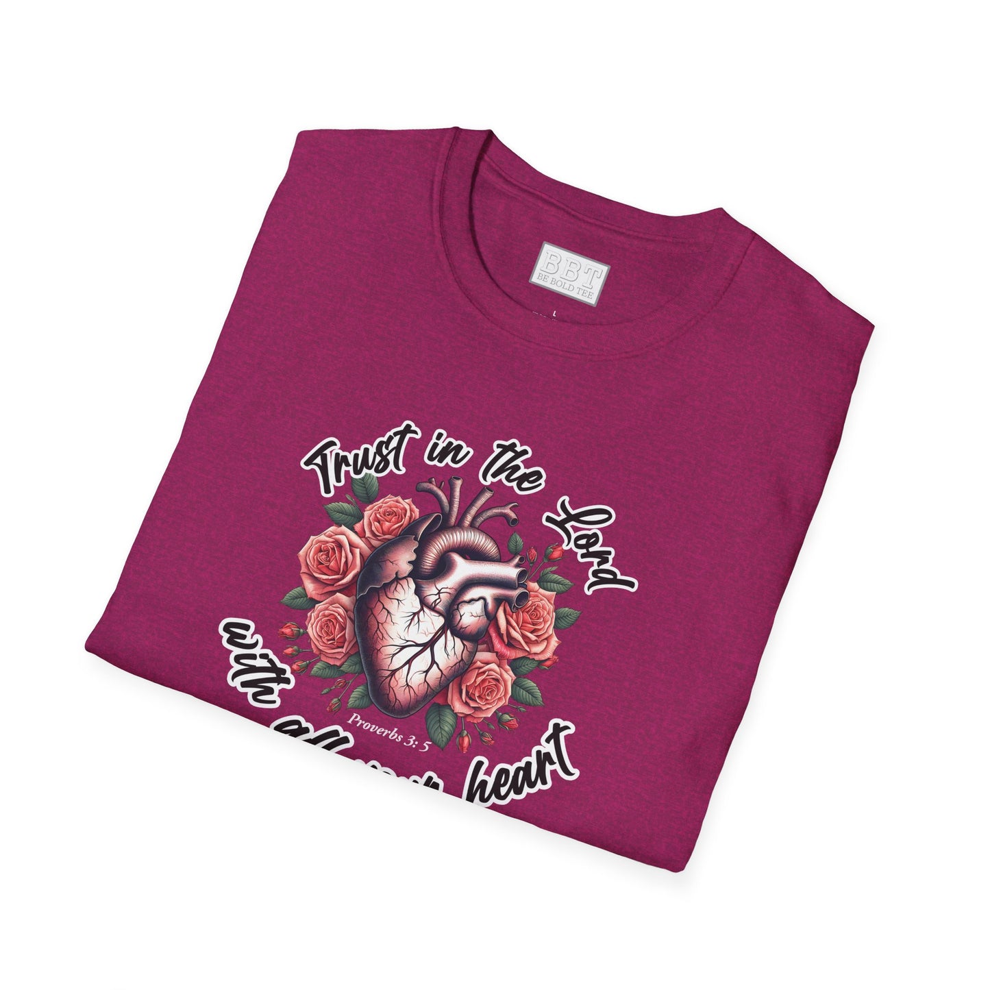 TRUST IN THE LORD WITH ALL YOUR HEART Tee-Shirt NEW!
