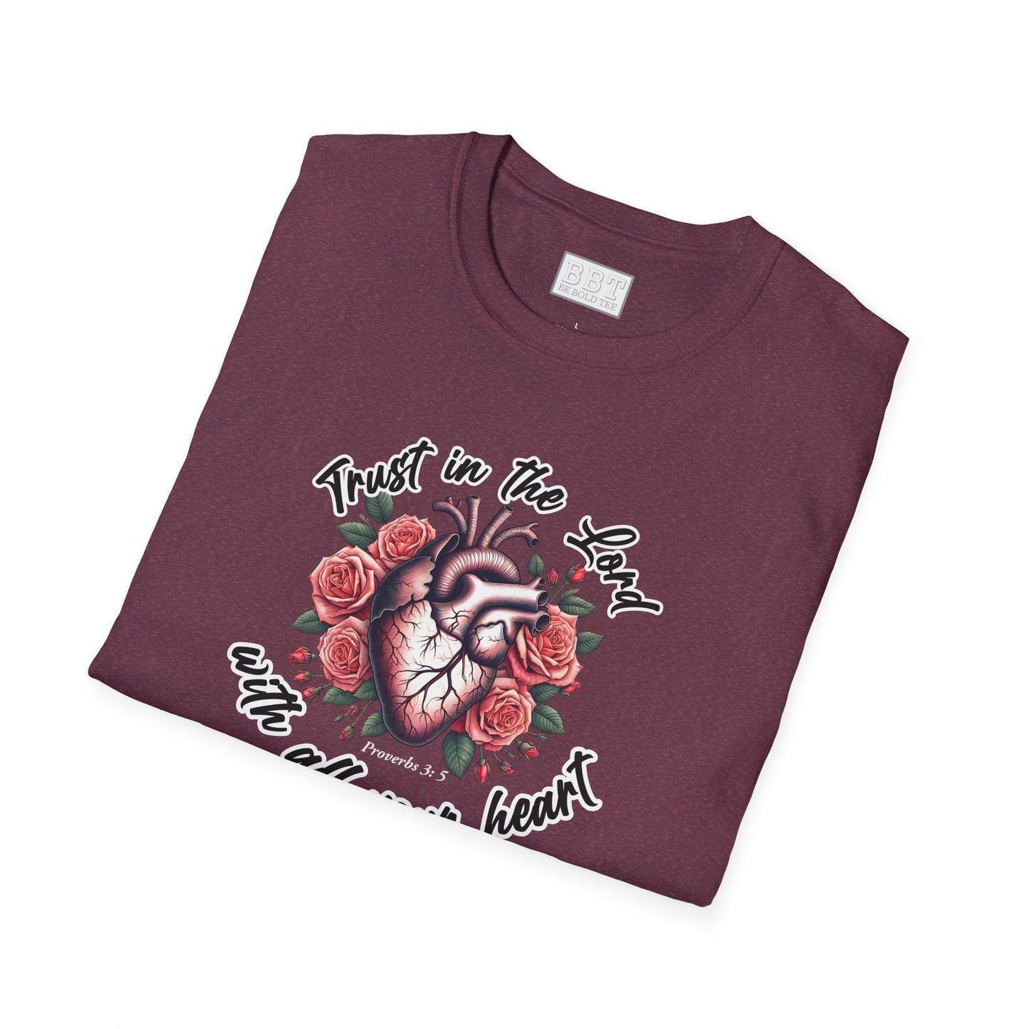 TRUST IN THE LORD WITH ALL YOUR HEART Tee-Shirt NEW!